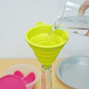 Silicone Collapsible Funnel Set – 2 Pack with Wide & Narrow Tips